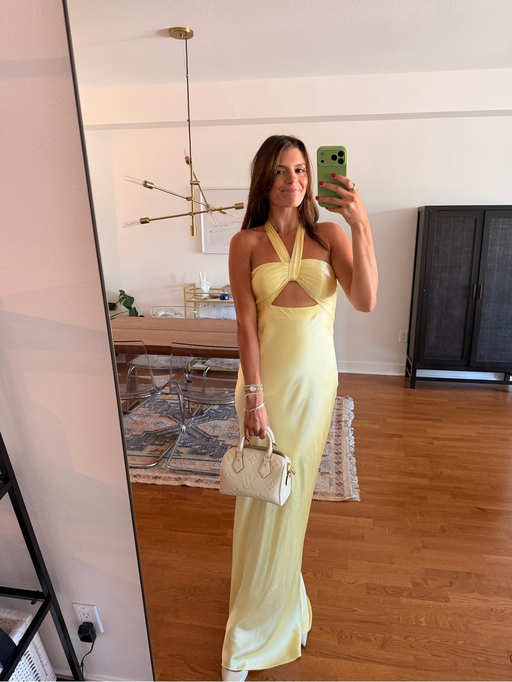 Shona Joy Elegant Yellow Halter Dress